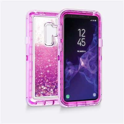 Samsung Galaxy S9 Plus Glitter OBox Hybrid Cover Case HYB26 Hot Pink