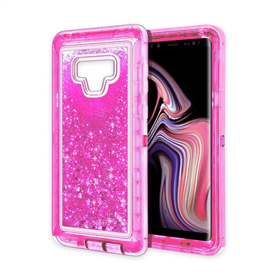 Samsung Galaxy Note 9 Glitter OBox Hybrid Cover Case HYB26 Hot Pink