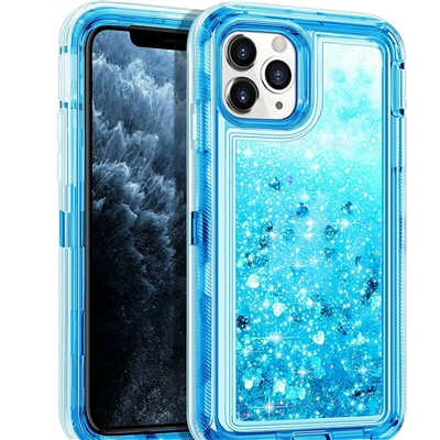 iPhone 12/ 12 Pro 6.1" Glitter OBox Hybrid Cover Case HYB26 Blue