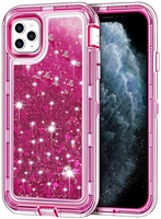 iPhone 12/ 12 Pro 6.1" Glitter OBox Hybrid Cover Case HYB26 Hot Pink