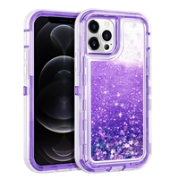 iPhone 12/ 12 Pro 6.1" Glitter OBox Hybrid Cover Case HYB26 Purple