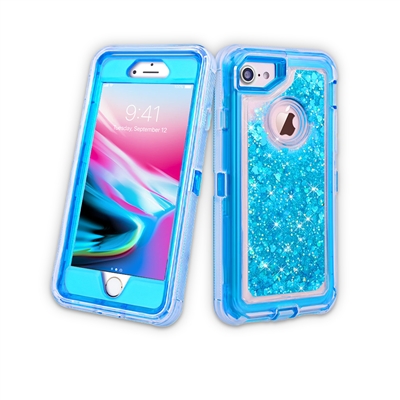 iPhone 6plus / 7plus/ 8 Plus Glitter OBox Hybrid Cover Case HYB26 Blue