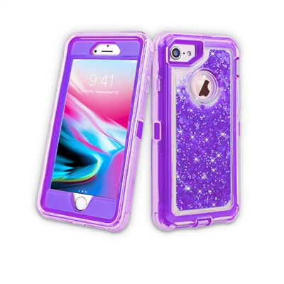 iPhone 6plus / 7plus/ 8 Plus Glitter OBox Hybrid Cover Case HYB26 Purple