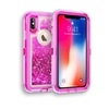 iPhone X Glitter OBox Hybrid Cover Case HYB26 Hot Pink