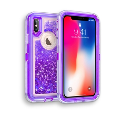 iPhone XS MAX Glitter OBox Hybrid Cover Case HYB26 Purple