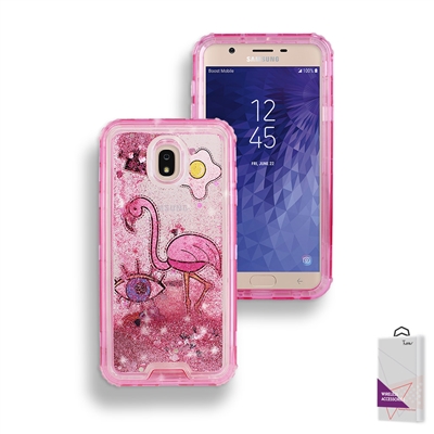 Samsung Galaxy J3 (2018)/ J3 Achieve/ J3 Star/ J337 Liquid Glitter Quicksand Case HYB26 Design 1