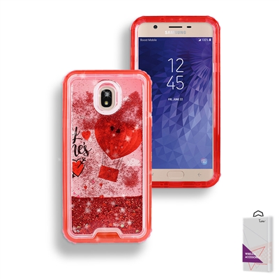 Samsung Galaxy J3 (2018)/ J3 Achieve/ J3 Star/ J337 Liquid Glitter Quicksand Case HYB26 Design 3