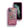 iPhone 11 (6.1") Liquid Glitter Quicksand Hybrid Cover Case HYB26 Design 04