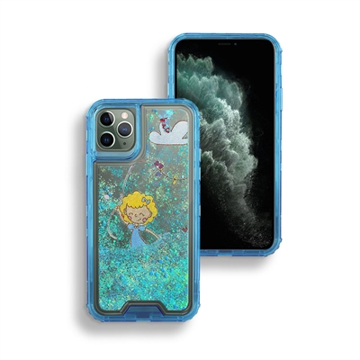 iPhone 11 Pro (5.8") Liquid Glitter Quicksand Hybrid Cover Case HYB26 Design 05