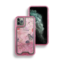 iPhone 11 Pro Max (6.5") Liquid Glitter Quicksand Hybrid Cover Case HYB26 Design 06