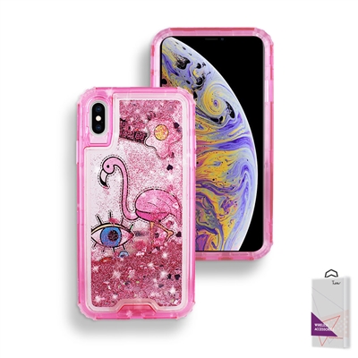 iPhone XS Max Liquid Glitter Quicksand Hybrid Cover Case HYB26 Design 01