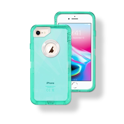 Apple iPhone 6/7/8 Hybrid 3pcs Cover Case Transparent Green