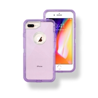 Apple iPhone 6Plus / 7Plus / 8Plus Hybrid 3pcs Cover Case Transparent Purple