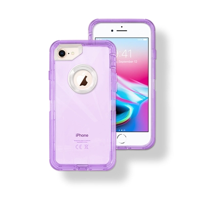 Apple iPhone X/XS Hybrid 3pcs Cover Case Transparent Purple