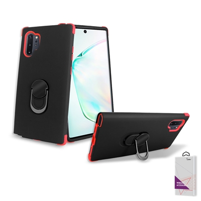 Samsung Galaxy Note 10 Hybrid Ring Kickstand Case HYB32 Black/ Red