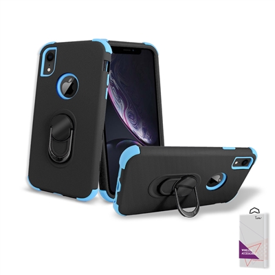 iPhone Xs Max Hybrid Ring Kickstand Case HYB32 Black/Blue