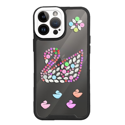 Apple iPhone 14 Designed Pearl Swan Case With Camera Cover FOR WHOLESALE