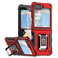 Samsung Galaxy Z Flip 5 Robotic Hybrid Case with Magnetic Ring Stand