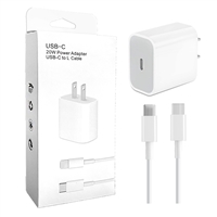 HIGH QUALITY 20W 2 IN 1 USB C WALL QUICK CHARGER + CABLE FOR APPLE iPHONE