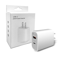 20W PD WALL USB A+C QUICK CHARGER ADAPTOR WHITE