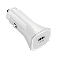 20W TYPE C CAR QUICK CHARGER ADAPTOR WHITE