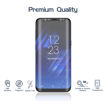 SAMSUNG GALAXY S8 Plus Tempered Glass Screen Protector ( Full Screen & Cover Friendly ) BK