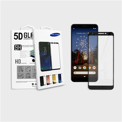 Alcatel 3V (2019) /5032 Full Screen Tempered Glass Screen Protector 5D Edge Black