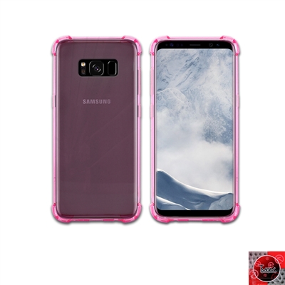 For Samsung Galaxy S8 Crystal Clear Pink TPU Case