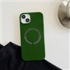 iPhone 14 6.1" Liquid Silicone Gel Skin Wireless Charging Case Green