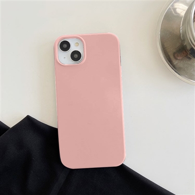 iPhone 15 Liquid Silicone Gel Skin Wireless Charging Case Pink