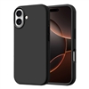 iPhone 16 Liquid Silicone Gel Skin Wireless Charging Case Black