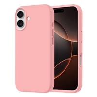 iPhone 16 Plus Liquid Silicone Gel Skin Wireless Charging Case Pink