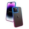 iPhone 14 6.1" GRADIENT TPU CASE WITH CHROME BUTTON & CAMERA BLUE TO PINK