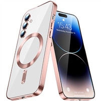 SAMSUNG GALAXY S24 PLUS WIRELESS CHARGING TPU CASE WITH CHROME EDGE & CAMERA COVER PINK GOLD