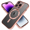 IPHONE 14 PLUS WIRELESS CHARGING TPU CASE WITH CHROME EDGE & CAMERA COVER PINK GOLD