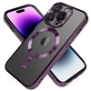 IPHONE 15 WIRELESS CHARGING TPU CASE WITH CHROME EDGE & CAMERA COVER PURPLE