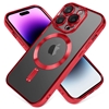 IPHONE 15 WIRELESS CHARGING TPU CASE WITH CHROME EDGE & CAMERA COVER RED