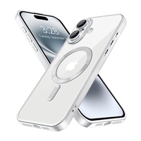 IPHONE 16 PLUS WIRELESS CHARGING TPU CASE WITH CHROME EDGE & CAMERA COVER SILVER