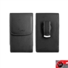 Vertical PU Leather Swivel Clip Pouch Black VP02 T989 L