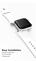 42/44/45MM SILICON IWATCH BAND WHITE