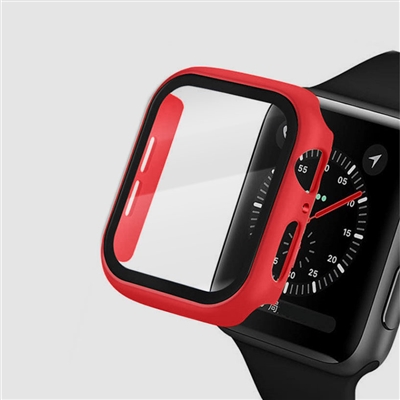 42MM IWATCH CASE WITH  SCREEN PROTECTOR RED