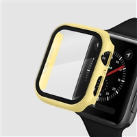 42MM IWATCH CASE WITH SCREEN PROTECTOR YELLOW