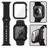 41MM SILICON IWATCH CASE + BAND BLACK