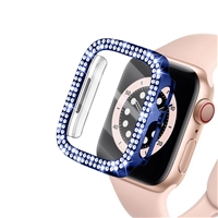 44MM IWATCH DIAMOND CASE WITH SCREEN PROTECTOR BLUE
