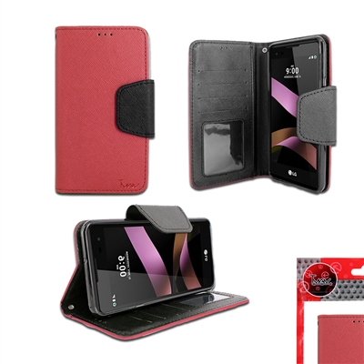 LG K20 Plus / K20V / LV5 WALLET CASE WC01 RED