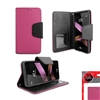 LG TRIBUTE HD / LS676 Leather Wallet Case HOT PINK