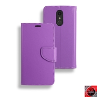 LG K30 / K10 (2018) / LMX410 Leather Wallet Case WC01 Purple