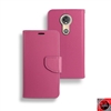 Motorola Moto E5 Plus/ Moto E5 Supra /XT1924 Leather Folio Wallet Case WC01 Pink