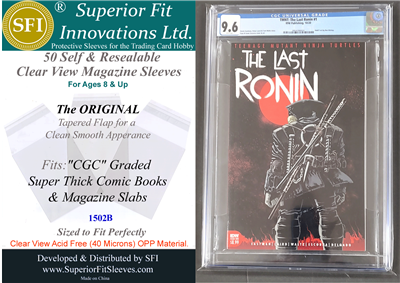 Superior Fit Sleeves for the CGC  Graded  Super Thick Comic Books and Magazine Slabs