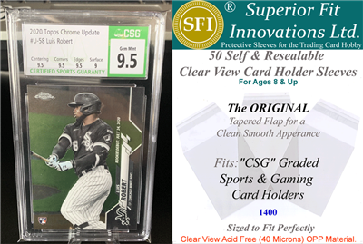 Superior Fit Sleeves for CSG Graded Sports Card Slabs